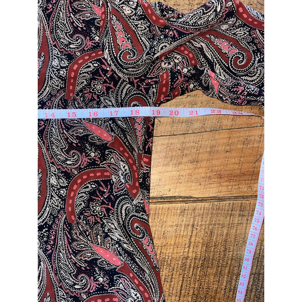 Womens Miss Me Red Black Paisley Cotton Lace Tassel Casual Dress Size Large - Picture 7 of 9